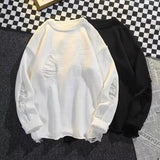 BONSIR  -  Y2k Destructive Sweater Men's Heavy Broken Winter Couples Hip Hop Hollow Laceration Sweater Men Knit High Street Pullover Jumper