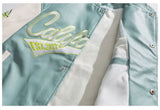 BONSIR  -  PU Leather Varsity Bomber Jacket Embroidery Pilot Baseball Jacket Men Hip-Hop Streetwear Women New Harajuku Loose Coats