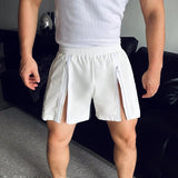 BONSIR  -  New Korean Style Shorts Mens Summer Lightweight Zipper Design Shorts Male Leisure Streetwear City Walk Gym Shorts 2025