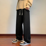 Bonsir Spring Summer Sweatpants Men Straight Casual Pants Male Korean Loose Drawstring Pants Men's Joggers Sports Streetwear Trousers