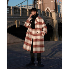 Bonsir New Arrival Winter Jacket Fashion Plaid Woolen Overcoat Men's Casual Wool Blends Trench Coat Men Cashmere Jackets Y66