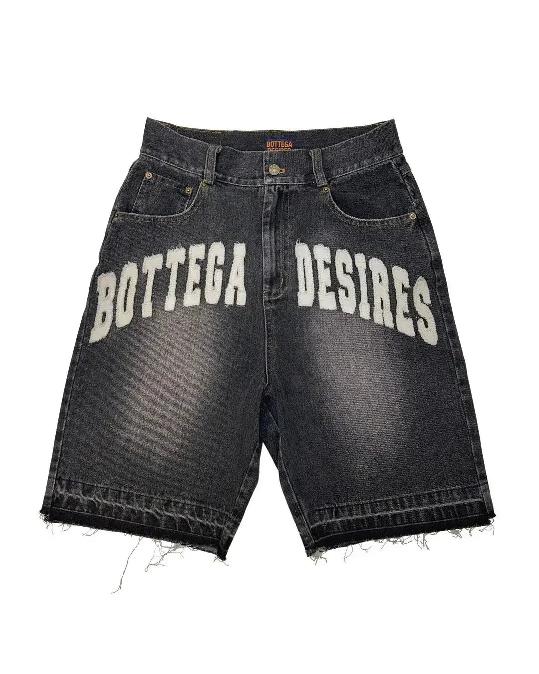 Bonsir Brick-edged Raw Edge Summer Fashion Denim Shorts for Men Washed Retro Jeans Womens High Street Casual Loose Sports Shorts Couple