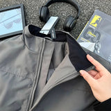 BONSIR  -  American three-proof jacket men's autumn and winter high-end stand collar pilot motorcycle baseball uniform regular jacket