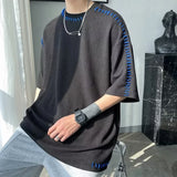BONSIR  -  Men T Shirt T Shirt Casual Harajuku T Shirts Manual Suture Men Streetwear For Men High Quality Widely Applicable