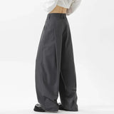 BONSIR  -  Mens Trousers Thin Drape Plain Casual Pants Spring Summer Daily Simple Youth All-Match Straight Pants Men'S Clothing 2025 New