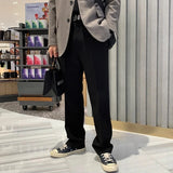 BONSIR  -  New Korean Fashion Men Suit Pants Light Luxury Business All-match Straight Slim-fit Casual Trousers Premium Elegant Dress Pants