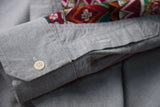BONSIR  -  Sleeve Patch Washed Grain Woven Cotton Long Sleeve Shirt Men's Daily Tooling Retro Trend Youth Thin Coat