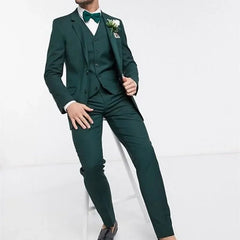 Bonsir Man Suits 2024 for Wedding Groom Tuxedos Slim Fit (Jacket + Vest + Pants) 3 Piece Fashion Blazer for Men Custom Groom Tuxedo