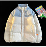 BONSIR  -  New Winter Jacket Men's Corduroy Stitching Thickened Warm Parka Japanese Style Street Cold-proof Padded Coat Ski