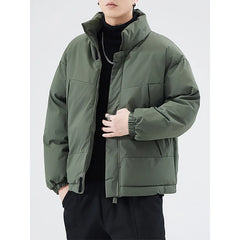 Bonsir Autumn winter new cotton warm standing collar cotton jacket men loose casual cotton jacket men