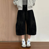 BONSIR  -  Y2k Cargo Deconstructed Distressed Contrasting Casual Cropped Pants Genderless Streetwear Fashion Cropped Shorts Unisex 2025 New