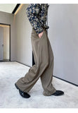 BONSIR  -  New Fashion Autumn Men's Korean Style Loose Wide Leg Trousers Solid Color Casual High Quality Pants Male Trendy Streetwear Men