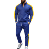 BONSIR  -  Casual Tracksuits Mens Autumn Fashion Side Striped Jackets And Pants Two Piece Sets For Men Sports Fitness Sweatsuits Streetwear