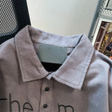 BONSIR  -  Embroidered Patch Design Men's Short Sleeved T-shirt American Retro Lapel Male Tshirt Summer Loose Casual Versatile Top