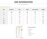 BONSIR  -  Fashion Patchwork Men's Bootcut Jeans Elastic Waist Drawstring Denim Pants High Street Classic Light Blue Black Male Trousers