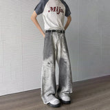 BONSIR  -  Mens Jeans Dirty Dye Hip-Hop Casual Pants Streetwear Fashion Personality Daily Versatile Straight Pants Men'S Clothing 2025 New