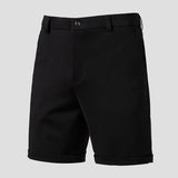 BONSIR  -  Business Dress Shorts Men Quick Dry Casual Bermuda Shorts Summer Ice Silk Cooling Zipper Fly Formal Shorts Men Work Wear Office