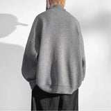 Bonsir Vintage Men's Winter Turtleneck Sweatercoat Buttons Cardigan Knitted Outerwear Fashion Oversize Clothes Casual Jumper Man