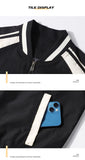 BONSIR  -  New Men Jacket Thin Breathable Windbreaker Autumn Baseball Man Jackets Sports Striped Coats Outwear Men's Clothing Top