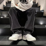 Bonsir Trousers Man Spring Summer Straight Cargo Pants for Men Wide Big Size Luxury Aesthetic Cotton Baggy Casual Spandex Korean Style
