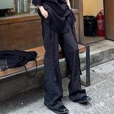 BONSIR  -  Mens Trousers With Straps Drapes Casual Pants Streetwear Fashion Dark Personality Versatile Straight Pants Men'S Clothing 2025