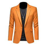 BONSIR  -  New Men's Slim Fit Blazer Big Size Wedding Suit Jacket Business Casual Single Breasted Office Sport Formal Lounge Suit Jacket