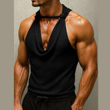 BONSIR  -  Men Tank Tops Summer V Neck Sleeveless Solid Color Men Clothing Sexy 2025 Fashion Party Casual Male Vests Tops S-5XL