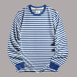 BONSIR  -  Streetwear Retro Striped Long SleeveTelnyashka T-shirt For Men Fashion Pure Cotton Pullovers Tops Tee Shirts Male Clothing