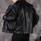 Bonsir Suits and Blazers Thin Winter Coats Slim Fit Fashion 2024 Single Models Casual Trendy Luxury Designer Leather Jacket for Men