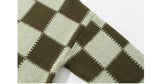 BONSIR  -  Spring Autumn Men's Plaid O-Neck Sweaters Casual Men Cashmere Warm Knitted Pullover Men Classic Loose Knitwear Sweaters Clothing