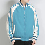 BONSIR  -  New Men Jacket Thin Breathable Windbreaker Autumn Baseball Man Jackets Sports Striped Coats Outwear Men's Clothing Top