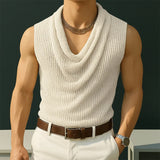 BONSIR  -  Men Tank Tops Solid Color V Neck Sleeveless Summer Casual Male Vests Streetwear 2025 Fashion Casual Men Clothing S-5XL