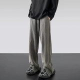 Bonsir Mens Corduroy Casual Pants Fashion For Men And Women Autumn Handsome Sports Pants Design Zipper Straight Floor-Length Trousers