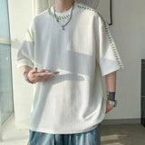 BONSIR  -  Men T Shirt T Shirt Casual Harajuku T Shirts Manual Suture Men Streetwear For Men High Quality Widely Applicable