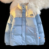 BONSIR  -  New Winter Jacket Men's Corduroy Stitching Thickened Warm Parka Japanese Style Street Cold-proof Padded Coat Ski
