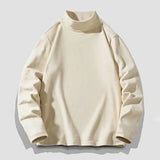 BONSIR  -  Autumn Fleece Sweatshirt For Men Autumn Winter Half Turtleneck Long Sleeve T-Shirt Casual Solid Color Pullover Tops