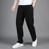 BONSIR  -  Plus Size Men's Casual Cotton Trousers Loose Straight Pants Multi Pocket Man Long Cargo Pants Mens Jogger Pants Summer Autumn