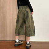 BONSIR  -  Y2k Cargo Deconstructed Distressed Contrasting Casual Cropped Pants Genderless Streetwear Fashion Cropped Shorts Unisex 2025 New