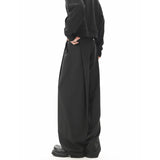 BONSIR  -  Grey Black Suit Pants Men Oversized Society Mens Dress Pants Korean Casual Loose Wide Leg Pants Mens Office Formal Trousers