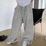 BONSIR  -  Men Striped Pants Joggers Drawstring Oversize Casual Trousers Men Streetwear 2025 Korean Style Fashion Wide Leg Pants