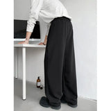BONSIR  -  Brown Black Suit Pants Men Fashion Society Mens Dress Pants Korean Loose Straight Casual Pants Mens Office Formal Trousers M-2XL