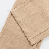 BONSIR  -  New American Style Business Striped Men Suit Pants Light Luxury Leisure Linen Straight Pants Urban Fashion High Quality Trousers