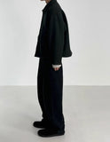 BONSIR  -  Autumn Winter Men's Cotton Wide Leg Floor Suit Pants Korean Casual Loose Straight  Thicken Full Length Trousers Male Keep Warm