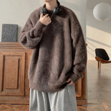 Bonsir Sweater men's autumn winter new style retro high-end knitted sweater loose casual