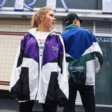 BONSIR  -  College Style Varsity Jacket Men Spring Letter Embroidery Bomber Jacket Casual Street Loose Patchwork Zipper Coat Women Couple
