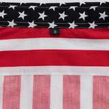 BONSIR  -  Spring Summer Men's Beach Shirts Fashion Men Shorts Sleeve Breathable Hawaii Tops Shirts Men USA Flag Stripe Shirt Clothing