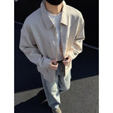 BONSIR  -  Spring Black Jacket Men Fashion Casual Apricot Jacket Men Streetwear Korean Loose Bomber Jacket Mens Short Coat M-3XL