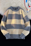 BONSIR  -  Thicken Striped Pullovers Men Autumn Winter Sweater Pullover Knit Sweatshirt Casual Tops Round Neck Long Sleeve Bottoming Shirt