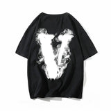 BONSIR  -  Summer Men Funny Smoke V Printed T Shirt Male O-neck T-shirt Daliy All-match Causal Tshirts Women Short Sleeve Tee Tops 5 Colors