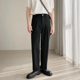 BONSIR  -  Black Suit Pants Men Slim Fit Social Mens Dress Pants Korean Casual Straight Pants Mens Office Formal Trousers Large Size 4XL